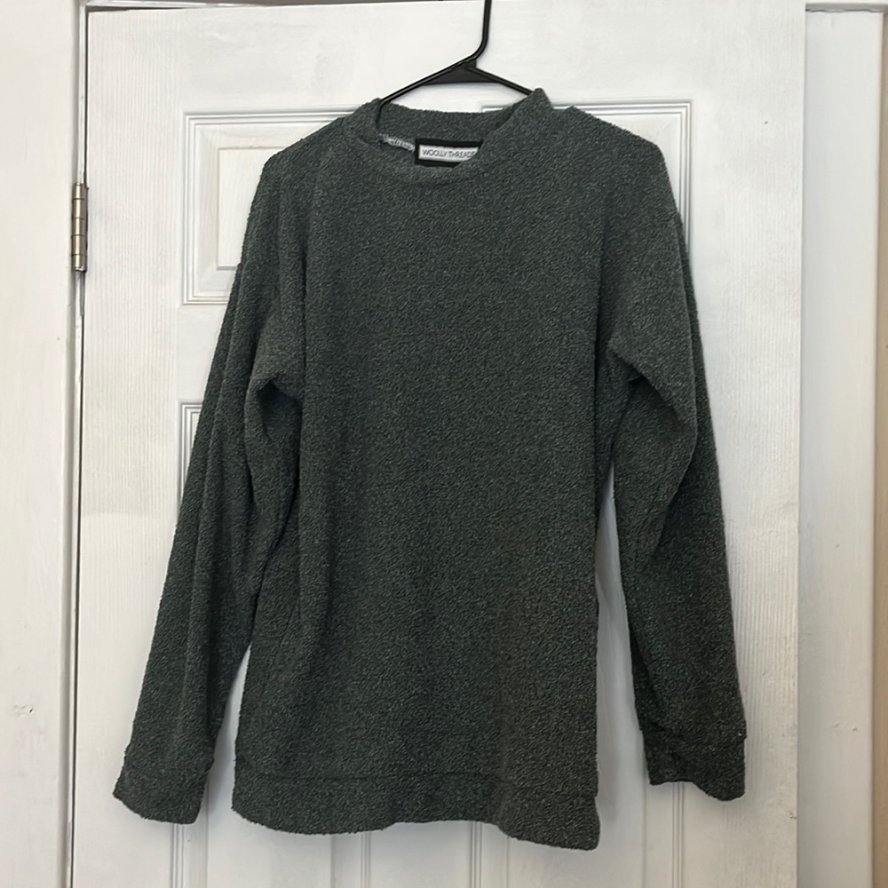 Green woolly thread